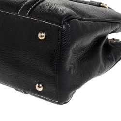 Pre Owned Carolina Herrera Black Leather Andy Boston Bag