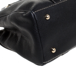 Pre Owned Carolina Herrera Black Leather Andy Boston Bag