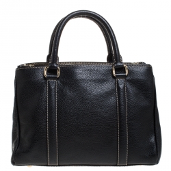 Pre Owned Carolina Herrera Black Leather Andy Boston Bag