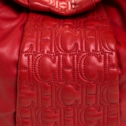 مملوكة مسبقًا حقيبة كارولينا هيريرا جلد أحمر بسلسلة