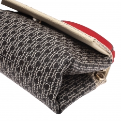 Pre Owned Carolina Herrera Multicolor Monogram Coated Canvas and Leather Crossbody Bag