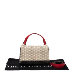 Pre Owned Carolina Herrera Multicolor Monogram Coated Canvas and Leather Crossbody Bag