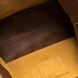 Pre Owned Carolina Herrera Brown Leather Shopper Tote