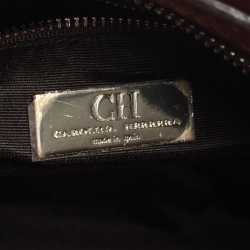 Pre Owned حقيبة كارولينا هيريرا جلد حمراء