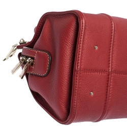 Pre Owned حقيبة كارولينا هيريرا جلد حمراء