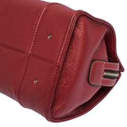 Pre Owned حقيبة كارولينا هيريرا جلد حمراء