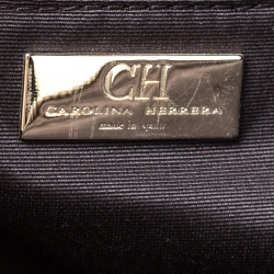 Pre Owned Carolina Herrera Burgundy Leather Satchel