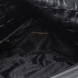Pre Owned Carolina Herrera Black Leather Flap Shoulder Bag