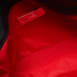 Pre Owned CH Carolina Herrera Black Quilted Leather Flap Chain Shoulder Bag