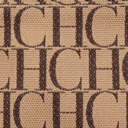 Pre Owned CH Carolina Herrera Silver Shimmer Monogram Leather Andy Boston Bag