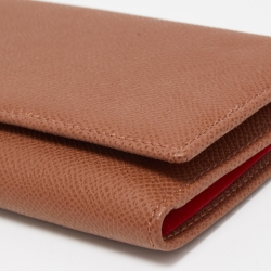 Pre Owned CH Carolina Herrera Brown Leather Continental Wallet
