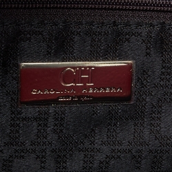 Pre Owned CH Carolina Herrera Pink Grained Leather Matteo Tote