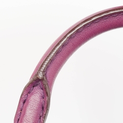 Pre Owned CH Carolina Herrera Purple Leather Charm Tote