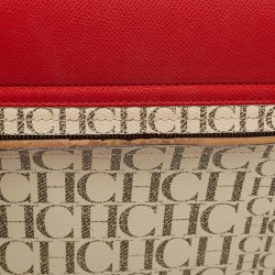 Pre Owned CH Carolina Herrera Multicolor Monogram Coated Canvas Top Handle Bag
