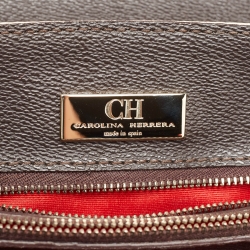 Pre Owned CH Carolina Herrera Multicolor Monogram Coated Canvas Top Handle Bag