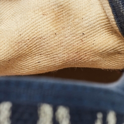 Pre Owned CH Carolina Herrera Navy Blue Canvas Low Top Sneakers Size 38