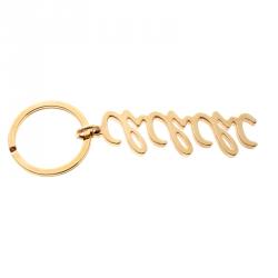 Pre Owned CH Carolina Herrera Logo Gold Tone Key Ring