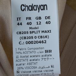 Chalayan Slit Cream Maxi Skirt M