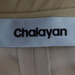 Chalayan Slit Cream Maxi Skirt M