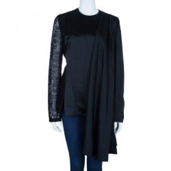 Chalayan Lace Sleeved Silk Robe Top M