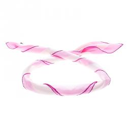 مملوكة مسبقًا Chanel Rose Pink Floral and CC Logo Print Silk Square Scarf