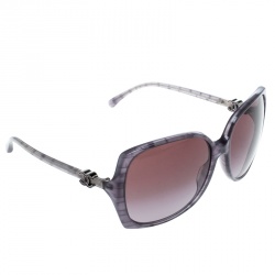 مملوكة مسبقًا نظارة شمسية شانيل 5216 رصاصي/بنفسجي مربعة كبيرة