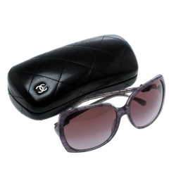 مملوكة مسبقًا نظارة شمسية شانيل 5216 رصاصي/بنفسجي مربعة كبيرة