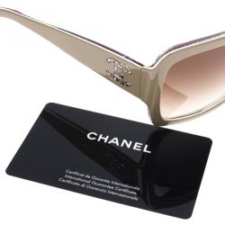 مملوكة مسبقًا Chanel Beige 5221 CC Square Women's Sunglasses