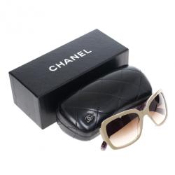 مملوكة مسبقًا Chanel Beige 5221 CC Square Women's Sunglasses