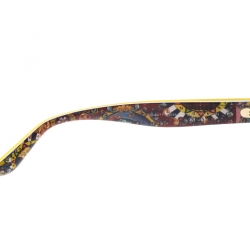 Pre Owned Dolce & Gabbana Yellow/ Brown Gradient DG4277 Sicilian Carretto Cateye Sunglasses