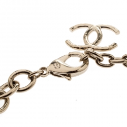مملوكة مسبقًا سوار شانيل CC دلاية بالشعار سلسلة ذهبية اللون
