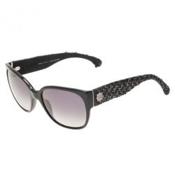 Pre Owned Chanel Black 5237 Tweed Sunglasses