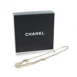 مملوكة مسبقًا Chanel CC Multiple Chains Crystal Necklace