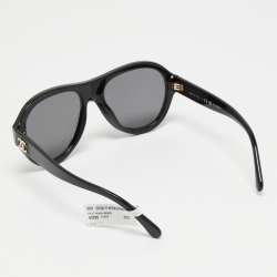 مملوكة مسبقًا Chanel Black 5467-B Pilot Polarized Sunglasses