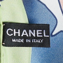 مملوكة مسبقًا Chanel Multicolor Camelia CC Logo Print Silk Square Scarf