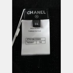 Chanel Black Fur Embellished Knit Shorts S