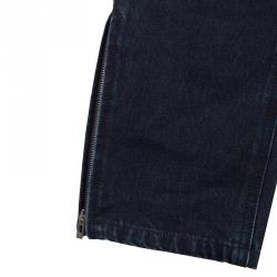 Chanel Indigo Dark Wash Denim Waist Applique Detail Stretch Jeans M