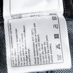 Chanel Indigo Dark Wash Denim Waist Applique Detail Stretch Jeans M