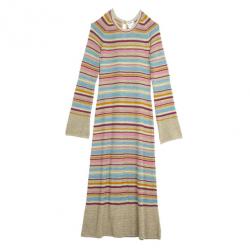 مملوكة مسبقًا Chanel Resort 2011 Striped Long Sleeve Dress M