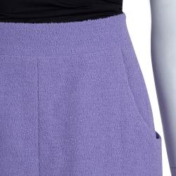 Chanel Lavender Wool Skirt Suit M