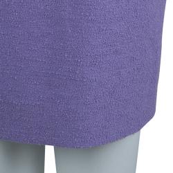 Chanel Lavender Wool Skirt Suit M
