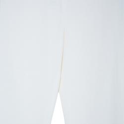 Pre Owned Chanel White Silk Wide-leg Trousers M