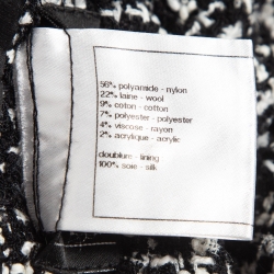 Pre Owned Chanel Monochrome Tweed Pencil Skirt L