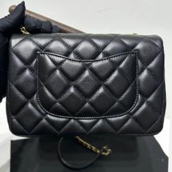 Chanel Black Wooden Handle Mini Bag