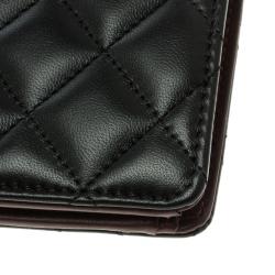 Pre Owned Chanel Black Quilted Leather CC Long Wallet