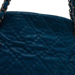 مملوكة مسبقًا Chanel Blue Leather Maxi Mademoiselle Bag