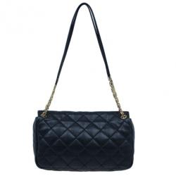 Pre Owned Chanel Black Quilted Lambskin Two Pocket Flap Shoulder Bag