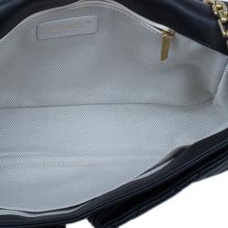 Pre Owned Chanel Black Quilted Lambskin Two Pocket Flap Shoulder Bag