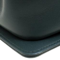 مملوكة مسبقًا حقيبة شانيل بوي متوسطة جلد ثعبان خضراء