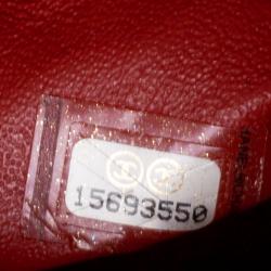 Pre Owned Chanel Red Quilted Leather Maxi Classic Double Flap Bag